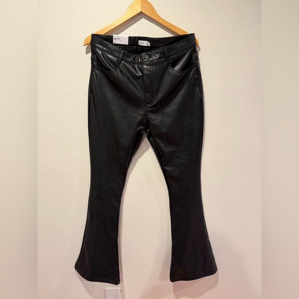 NWT Rue+ High-Rise Bootcut Flare Faux Leather Pants